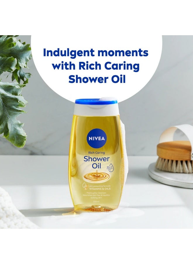 Nivea Rich Care Shower Oil 250 ml - Image 5